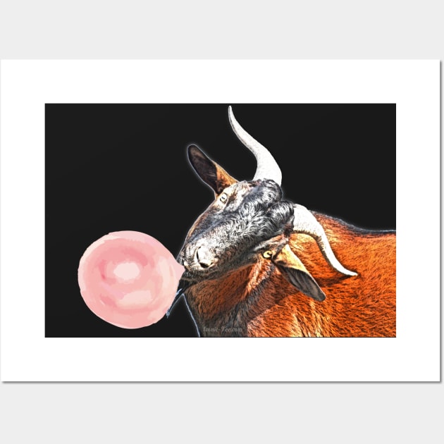 Billy Goat and Bubblegum Wall Art by IconicTee